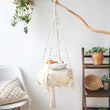 Hamac pour Chat Suspendu en Corde de Coton à Glands, 40 cm, avec ou sans Coussin en Peluche
