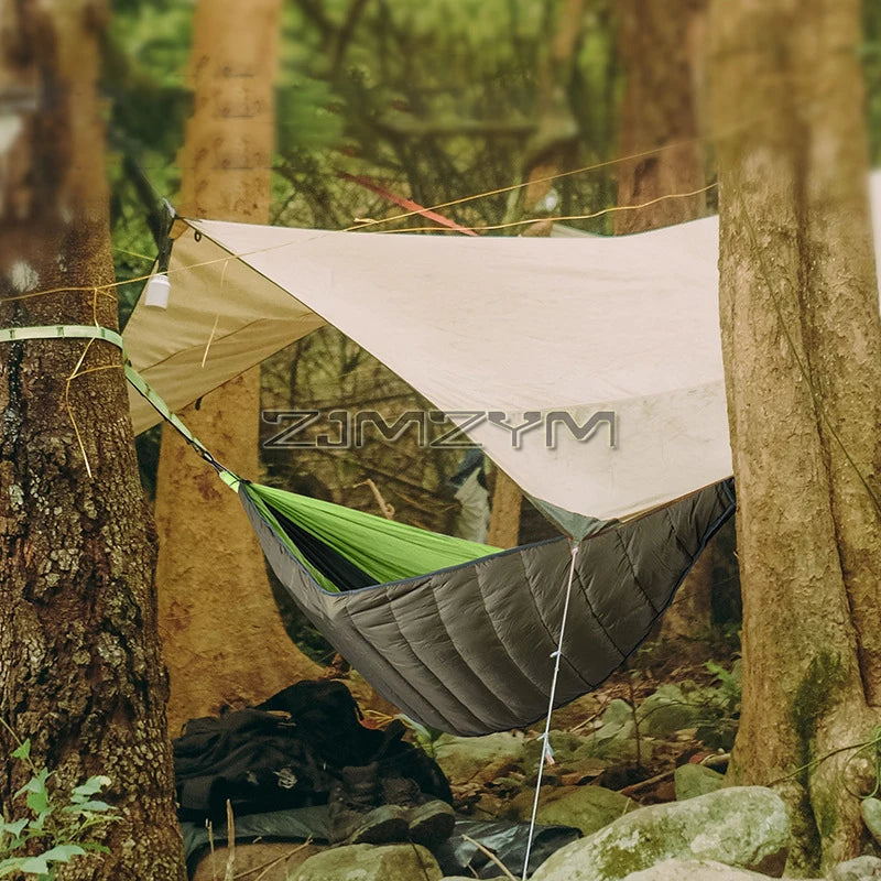 Sous-couette pour hamac en nylon ripstop 238 cm, garnissage 200 g, bleu ou vert militaire, vue 4