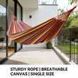 Hamac Portable en Toile Respirante, 260 x 80 cm, 1 Place avec Sac de Rangement