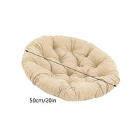 Coussin Rond Capitonné 50 cm pour Fauteuil Suspendu et Fauteuil Papasan, Beige, vue 5