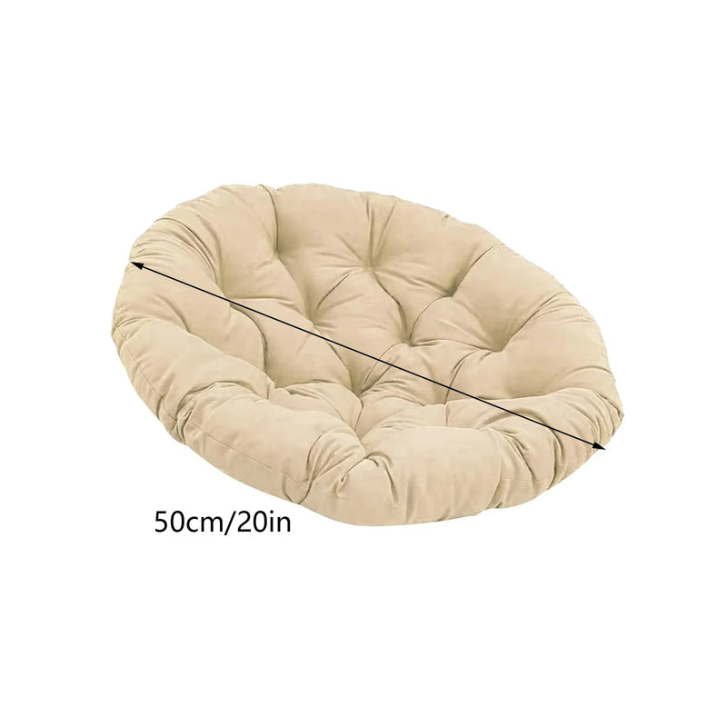 Coussin Rond Capitonné 50 cm pour Fauteuil Suspendu et Fauteuil Papasan, Beige, vue 5