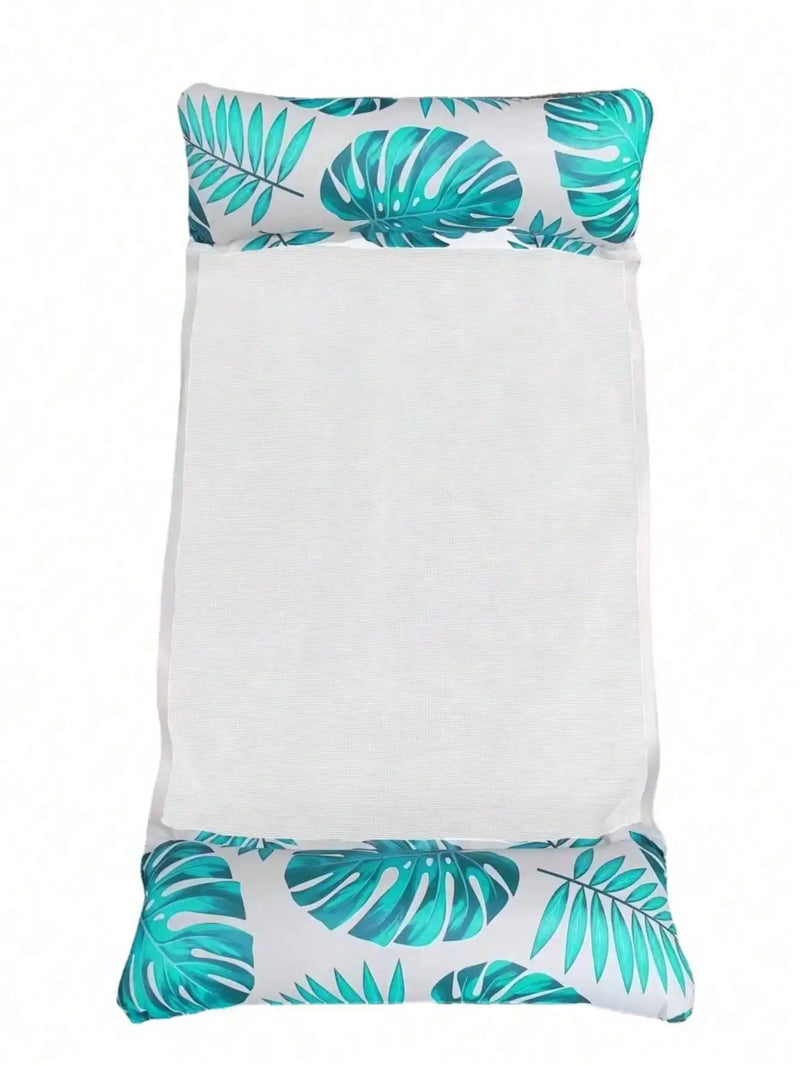 Hamac Gonflable de Piscine 4 en 1 en PVC, Filet Respirant, Marguerites ou Feuilles, 129,5 x 70 cm, vue 9
