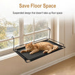 Hamac pour Chat Pliable à Accrocher au Radiateur ou au Rebord, Fer Noir et Maille, 45 x 30 cm