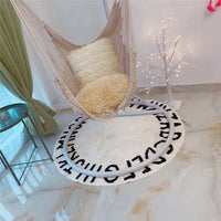 Chaise Hamac en Corde de Coton Blanc, 130 x 100 cm, Intérieur et Extérieur, vue 6