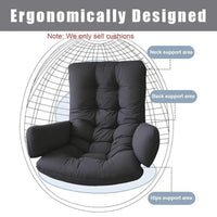 Coussin Fauteuil Suspendu Œuf Matelassé, Dossier et Côtés, 120 x 60 cm, vue 2