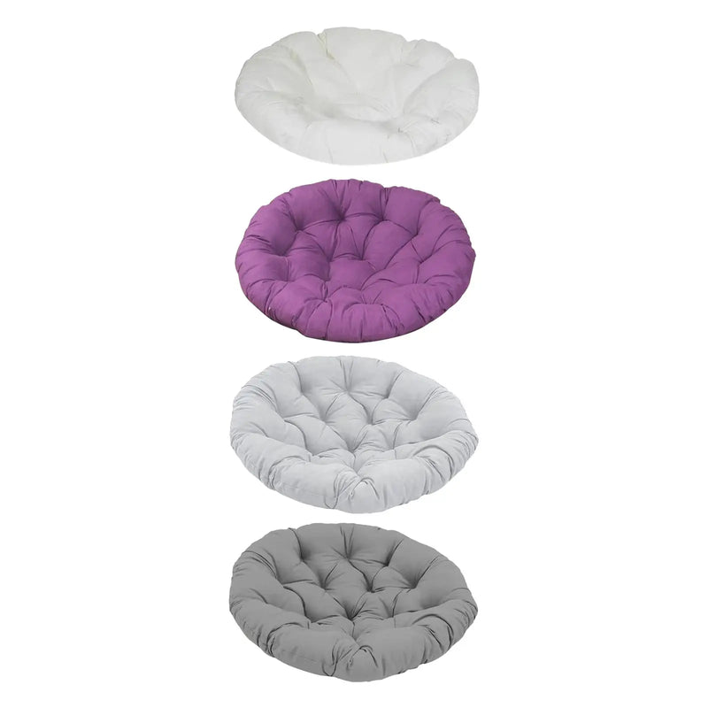 Coussin Fauteuil Œuf Rond 40 cm pour Fauteuil Papasan, Polyester et Coton