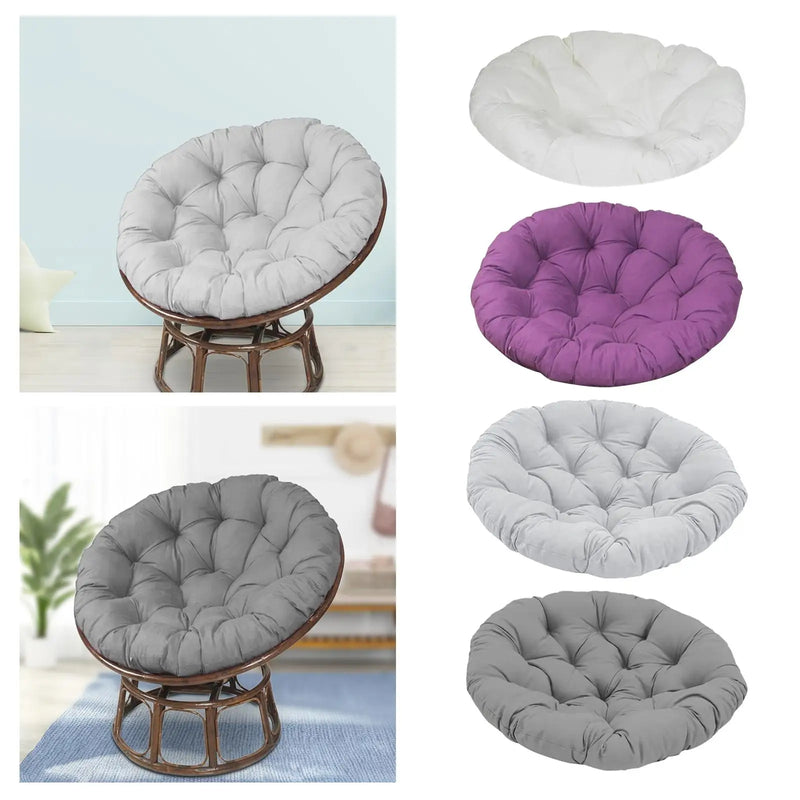Coussin Fauteuil Œuf Rond 40 cm pour Fauteuil Papasan, Polyester et Coton, vue 2