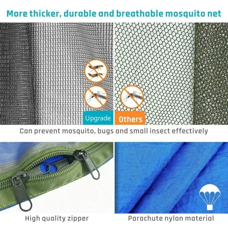 Hamac de Camping Pop-Up avec Moustiquaire, Nylon 210T, 250 x 120 cm, 8 Coloris, vue 6