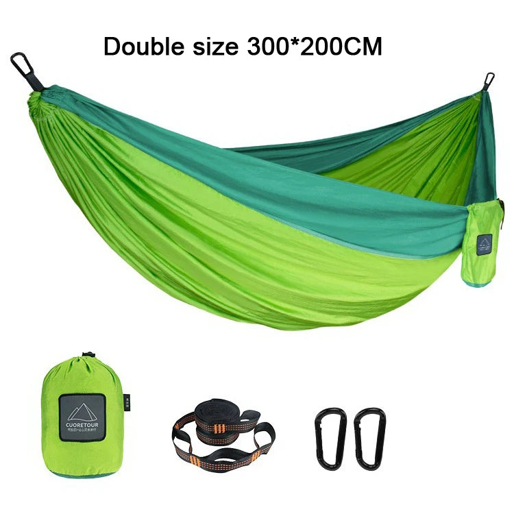 Hamac de camping double léger en nylon 300 x 200 cm, 6 coloris, vue 10