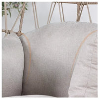 Fauteuil Œuf Suspendu sur Pied en Métal, Assise Tressée avec Coussin, vue 6