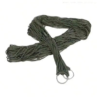 Hamac Filet de Camping en Nylon Épais, 1 Place, Vert Militaire