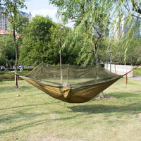Hamac de Camping Double Moustiquaire, Nylon 300 x 200 cm, Sangles Incluses, vue 2