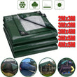 Bâche pour Hamac Imperméable en Polyéthylène 105 g/m², Œillets Renforcés, Vert ou Bleu, 5 Tailles