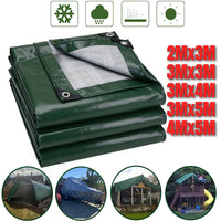 Bâche pour hamac imperméable en polyéthylène 105 g/m², œillets renforcés, vert ou bleu, 5 tailles