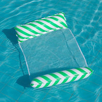 Hamac Flottant Gonflable Pliable avec Filet en Nylon, 122 x 70 cm, Bleu Turquoise ou Vert, vue 8