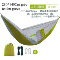Hamac de Camping Nylon Simple ou Double, Cordes et Mousquetons Inclus, vue 7