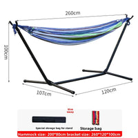 Hamac sur Pied 1 Place, Toile de Coton Rayée, Support 260 cm, vue 12
