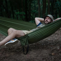 Hamac de Camping en Polyester avec 2 Cordes et Sac de Rangement, 210 x 140 cm, 4 Coloris, vue 5