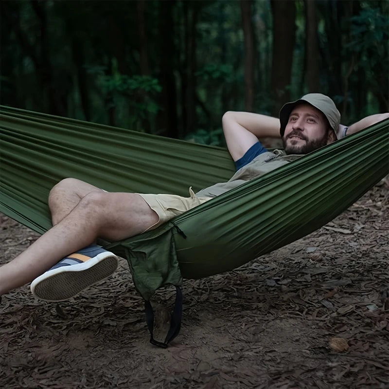 Hamac de Camping en Polyester avec 2 Cordes et Sac de Rangement, 210 x 140 cm, 4 Coloris, vue 5
