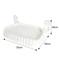 Hamac pour Chat de Fenêtre à Ventouses en Peluche, Pliable, Blanc ou Gris, 55 x 33 cm, vue 6