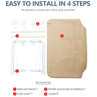 Hamac pour Chat de Fenêtre Suspendu à Ventouses, 4 Coloris, avec ou sans Canne à Jouets, vue 5