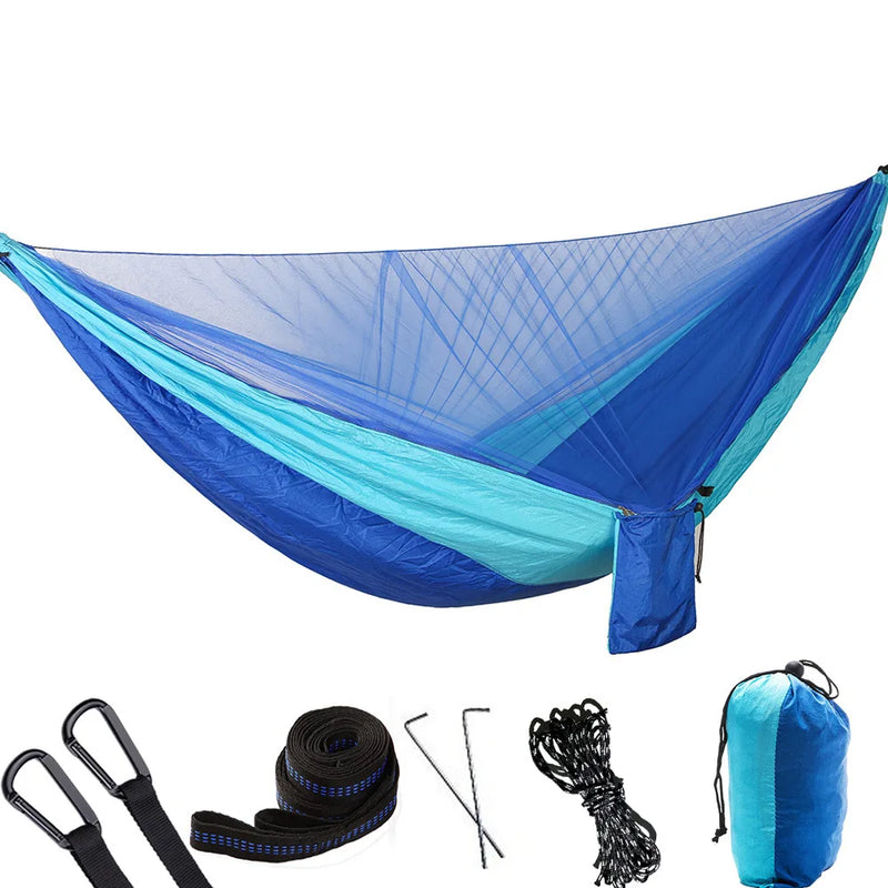 Hamac de Camping 2 en 1 avec Moustiquaire, Nylon 210T, 270 x 140 cm, vue 13