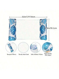 Hamac Gonflable de Piscine 4 en 1 en PVC, Filet Respirant, Marguerites ou Feuilles, 129,5 x 70 cm, vue 4