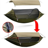 Hamac de camping avec moustiquaire tunnel et toit amovible, 270 x 140 cm, vue 4