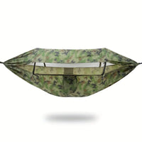 Hamac double anti-roulis avec moustiquaire et toit amovible, nylon 260 x 140 cm, vue 8