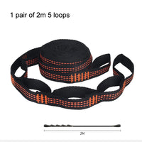 Paire de Sangles de Hamac 2 m à 5 Boucles avec Sac, Polyester, vue 2