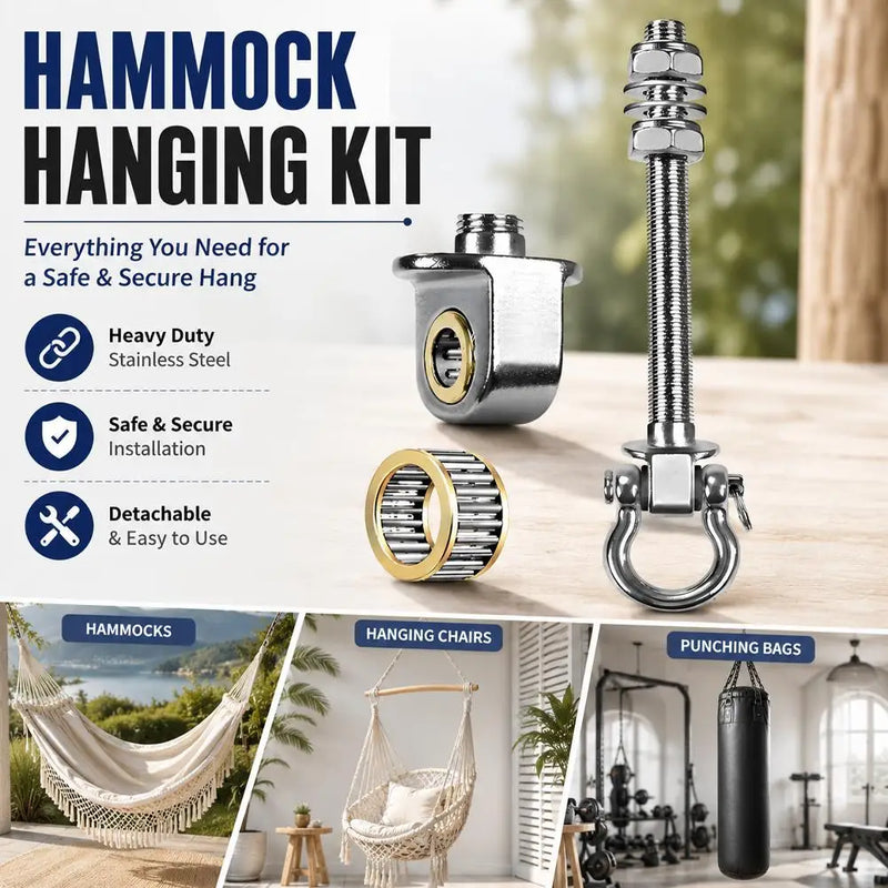 Crochet Pivotant Inox pour Hamac et Fauteuil Suspendu, avec Roulement à Aiguilles, vue 5