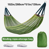 Hamac Filet en Nylon pour Jardin et Camping, 1 Place, 260 x 130 cm, vue 5