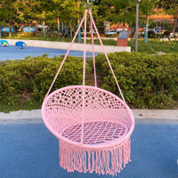 Chaise Hamac Suspendue en Macramé avec Franges, Siège Rond, 8 Coloris, vue 12