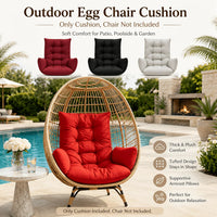 Coussin Fauteuil Œuf Suspendu avec Accoudoirs Rembourrés, 120 x 60 cm, vue 2