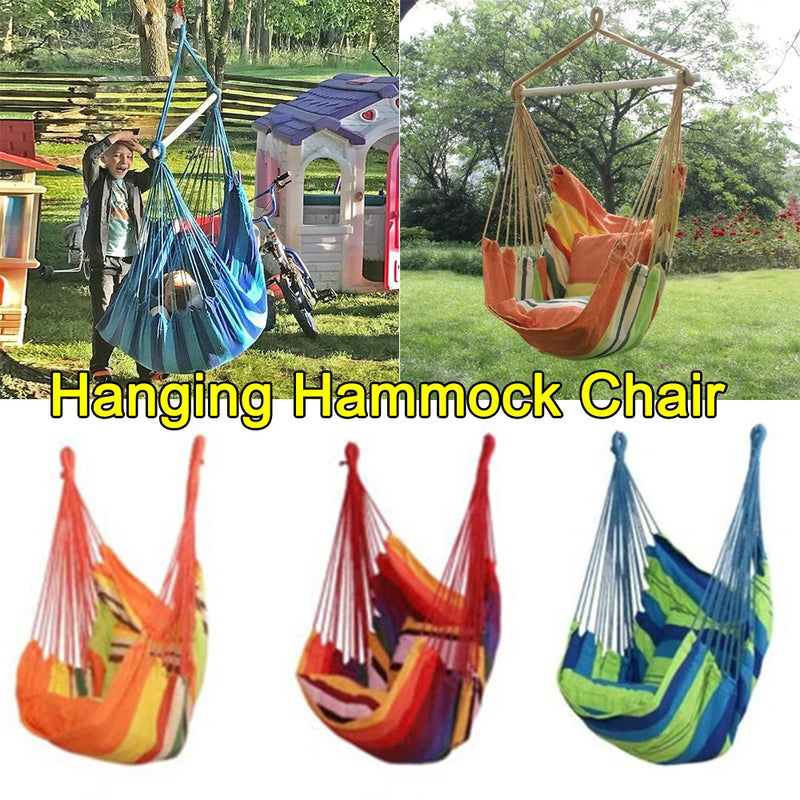 Chaise Hamac Suspendue à Barre en Bois, 130 x 100 cm, 8 Coloris, vue 2