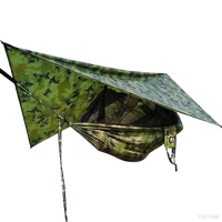 Hamac de Camping avec Moustiquaire et Bâche, Nylon 210T, 260 x 140 cm