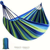 Hamac Rayé 1 Place en Coton, 260 x 80 cm, Sac Inclus, vue 7