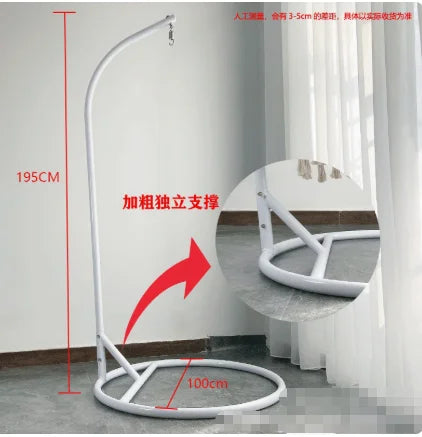 Support de Fauteuil Suspendu Acier Pied Rond 195 cm, 3 Finitions, vue 6