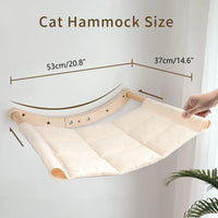 Hamac mural pour chat en pin et coton matelassé, 53 x 37 cm, vue 6
