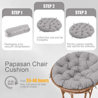 Coussin Rond pour Fauteuil Suspendu ou en Rotin, 40 à 90 cm, vue 5