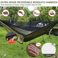 Hamac de Camping Double en Nylon, avec ou sans Moustiquaire, 260 x 140 cm, vue 3