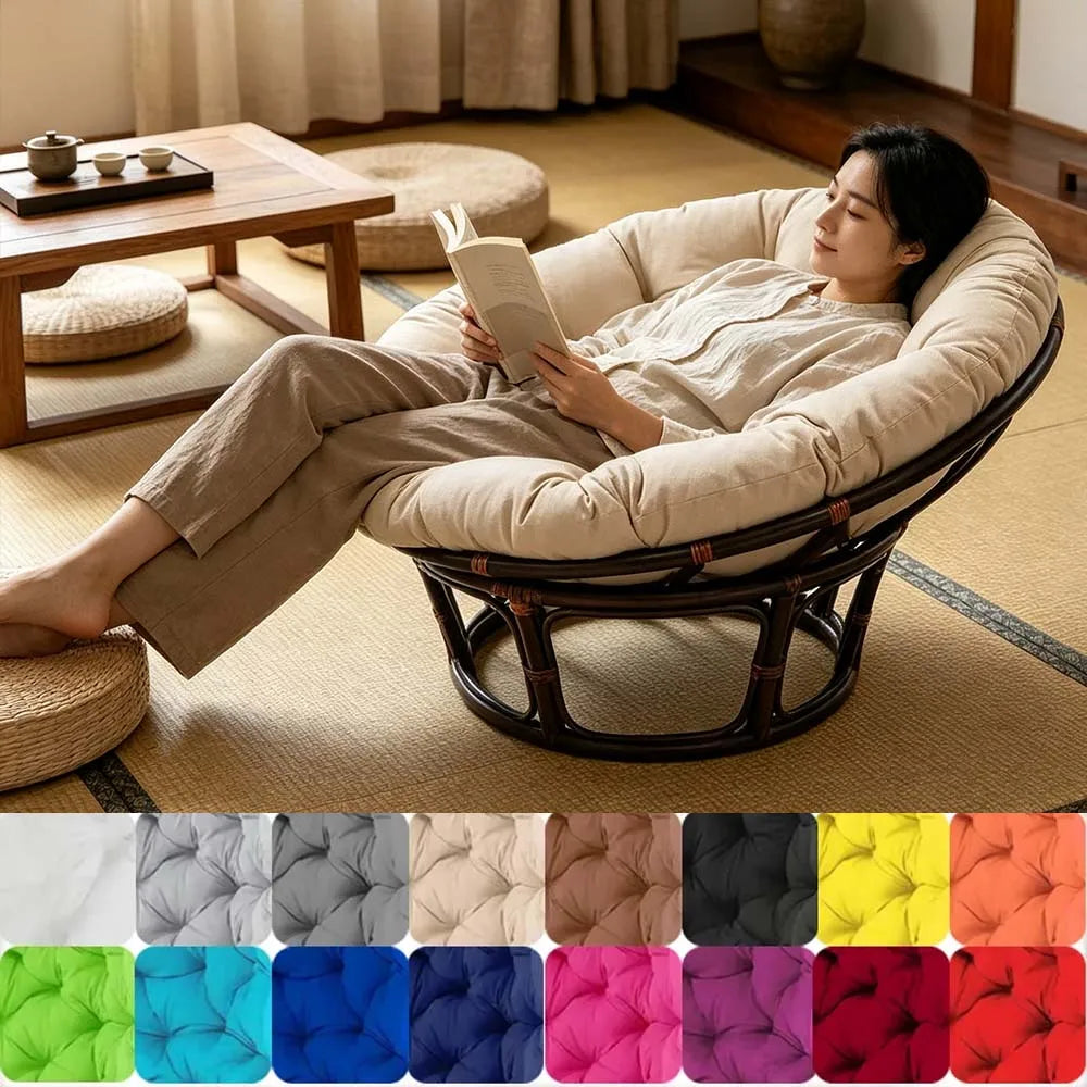 Coussin Rond pour Fauteuil Suspendu ou en Rotin, 40 à 90 cm