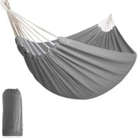 Hamac Double en Canvas Polyester-Coton 300 x 150 cm, Blanc Cassé, Gris ou Vert Foncé, vue 5