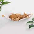 Hamac pour Chat Mural en Bois, Toile Blanche, 53 x 37 cm