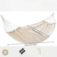Hamac Double 2 Places en Toile sans Barre, 260 x 150 cm, 3 Coloris, vue 4