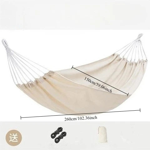 Hamac Double 2 Places en Toile sans Barre, 260 x 150 cm, 3 Coloris, vue 4