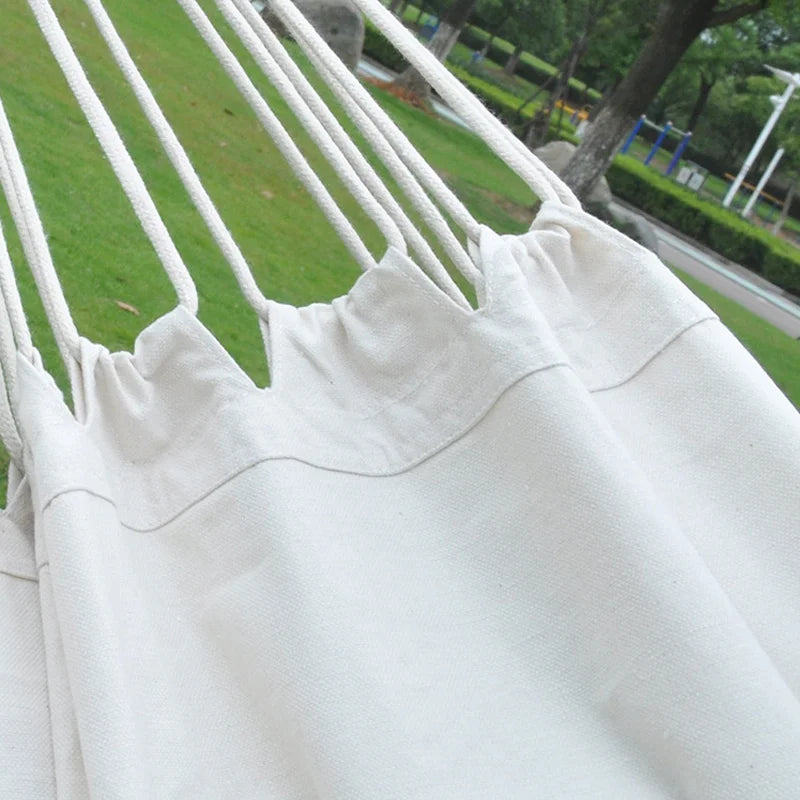 Hamac Double Bohème en Coton avec Franges au Crochet, 360 x 160 cm, Sac de Transport, vue 4