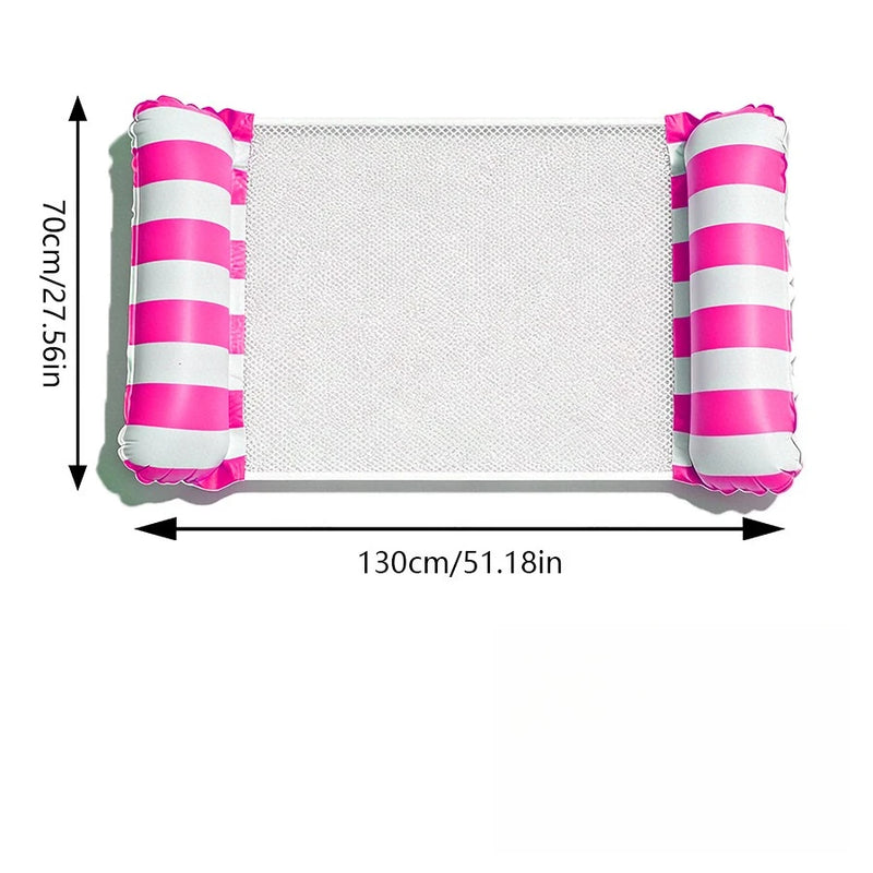 Hamac Gonflable de Piscine en PVC Épais avec Filet, 130 x 70 cm, Rose ou Bleu Ciel, vue 7