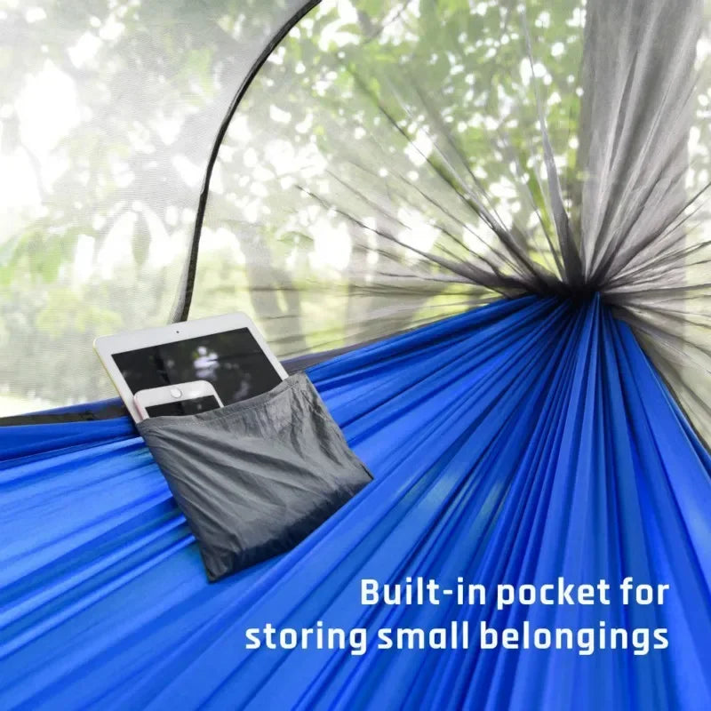 Hamac de camping pop-up avec moustiquaire et bâche de protection, 250 x 120 cm, vue 2