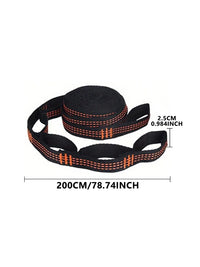 Sangles d'Accroche Hamac Arbre 2 m, Lot de 2, Orange ou Bleu, vue 8